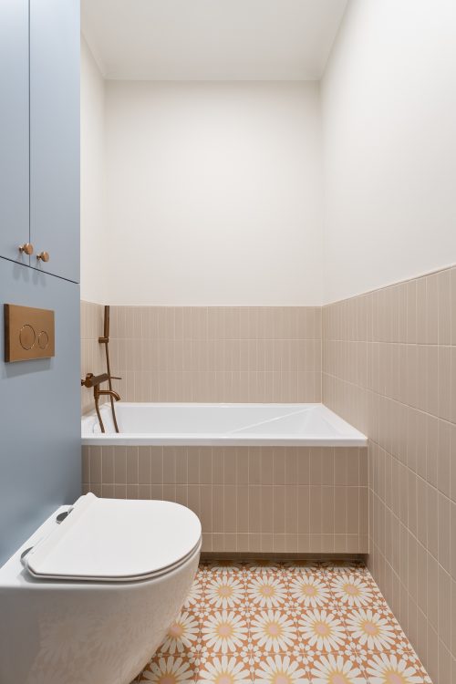 zdjęcie nowoczesnego wnętrza w pastelowych kolorach