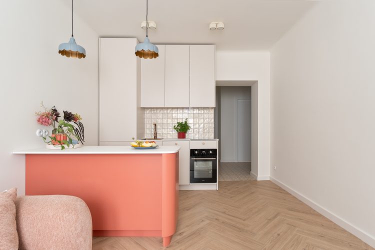 zdjęcie nowoczesnego wnętrza w pastelowych kolorach