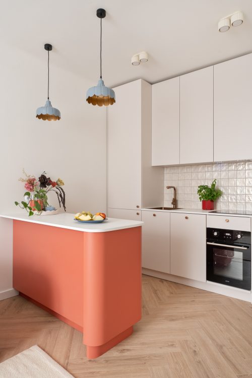 zdjęcie nowoczesnego wnętrza w pastelowych kolorach