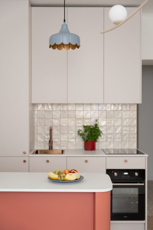 zdjęcie nowoczesnego wnętrza w pastelowych kolorach