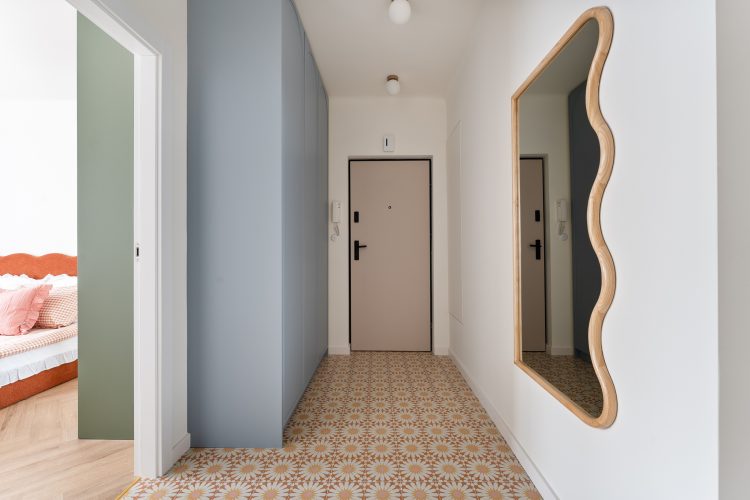 zdjęcie nowoczesnego wnętrza w pastelowych kolorach