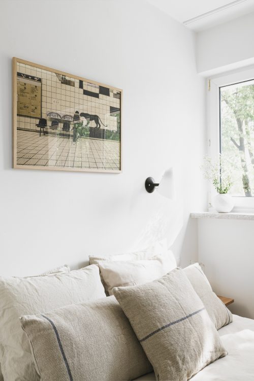 jasne wnętrze w stylu japandi